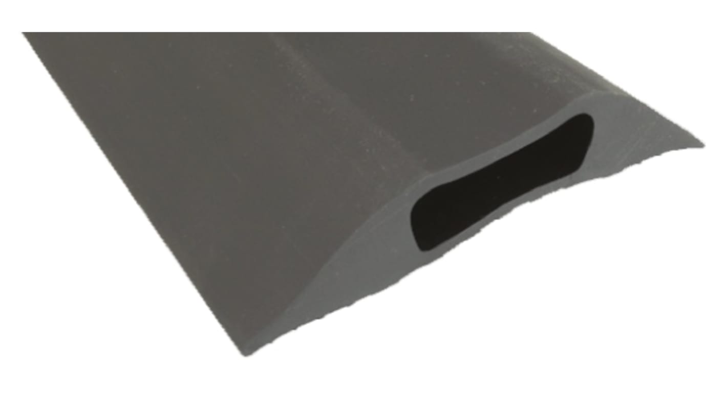RS PRO 9m Grey Cable Cover in Rubber, 30mm Inside dia.