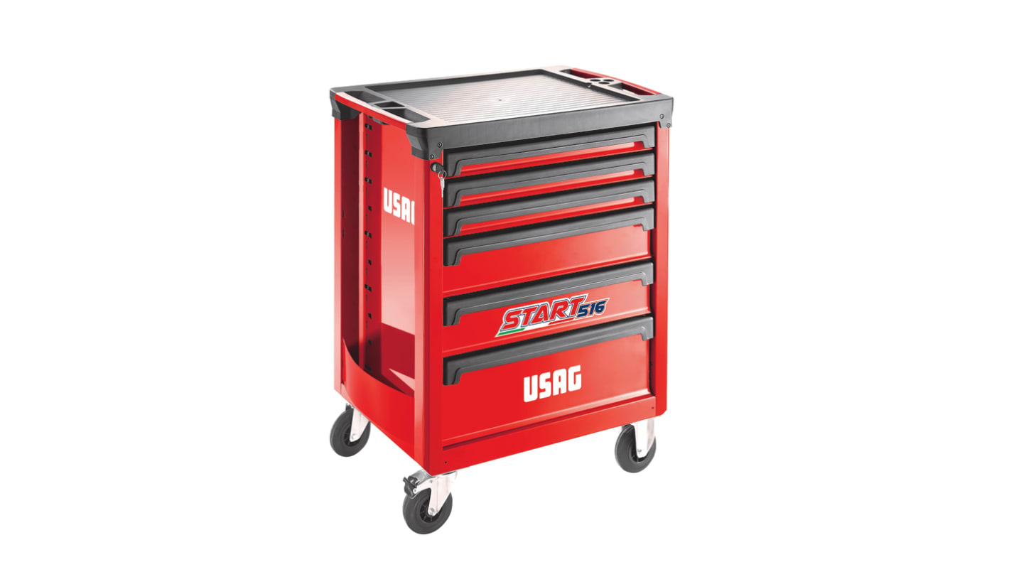 Armadietto mobile Usag serie 516 ST6V con ruote in ABS, 6 cassetti, 779x515x972mm