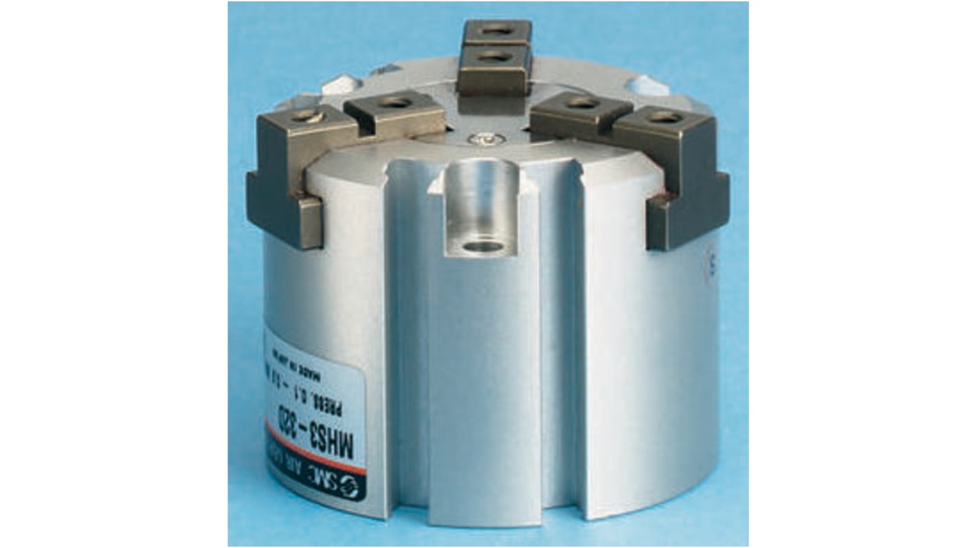 SMC MHS3 Pneumatikgreifer, Zweifach-Ausführung, 3 Greifarme, Parallel, 0,6 MPa max. M5 x 0,8