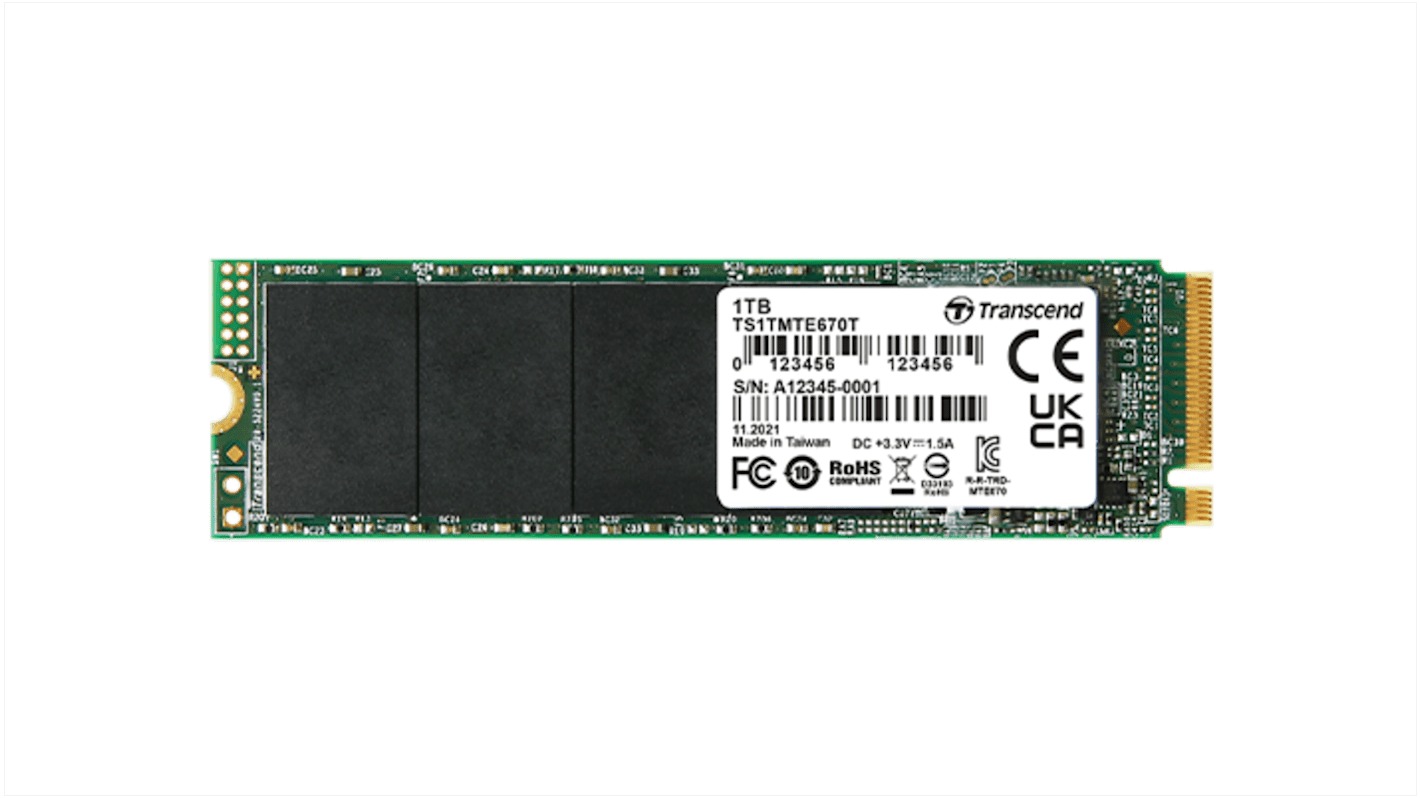 Transcend Belső SSD 1 TB PCIe Gen3 Igen 3D