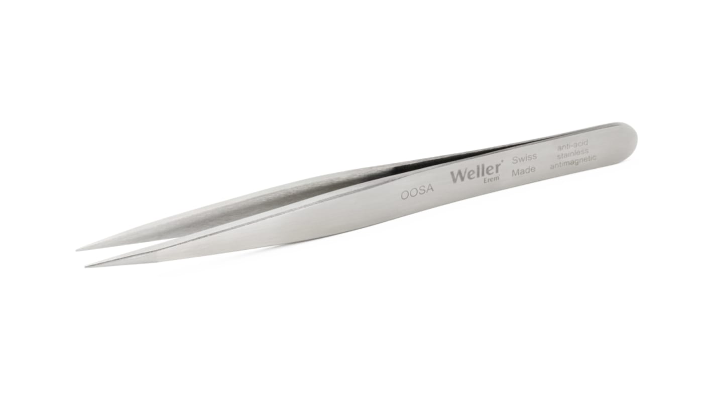 Weller Erem 120 mm, Stainless Steel, Pointed, Tweezers