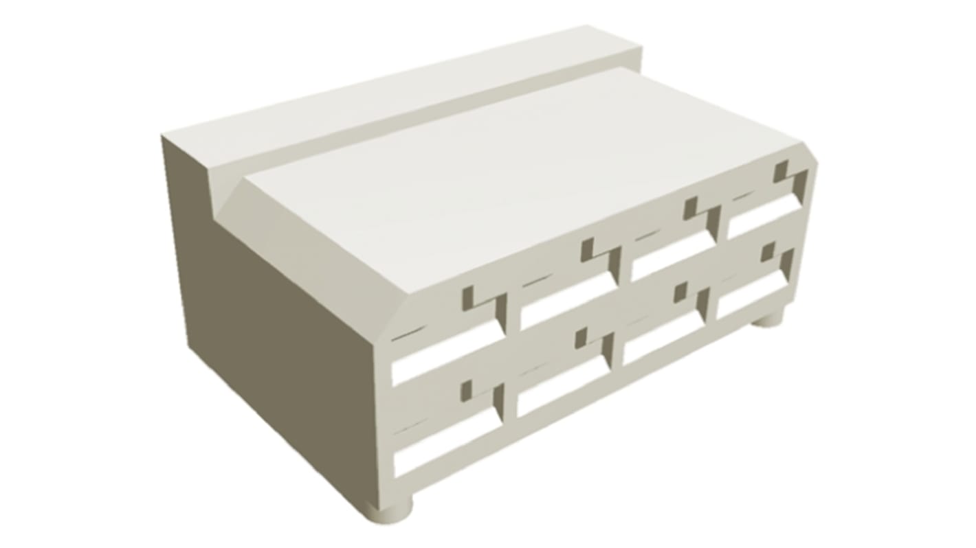 TE Connectivity, Positive Lock Mark I 8 Way Nylon Crimp Terminal Housing, 6.35mm Tab Size, Natural