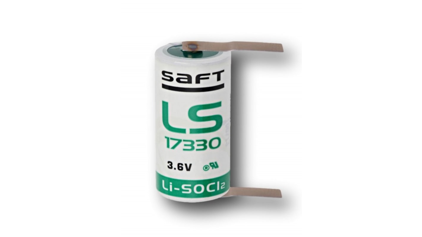 Batteria 2/3 A Saft, Litio cloruro di tionile, 3.6V