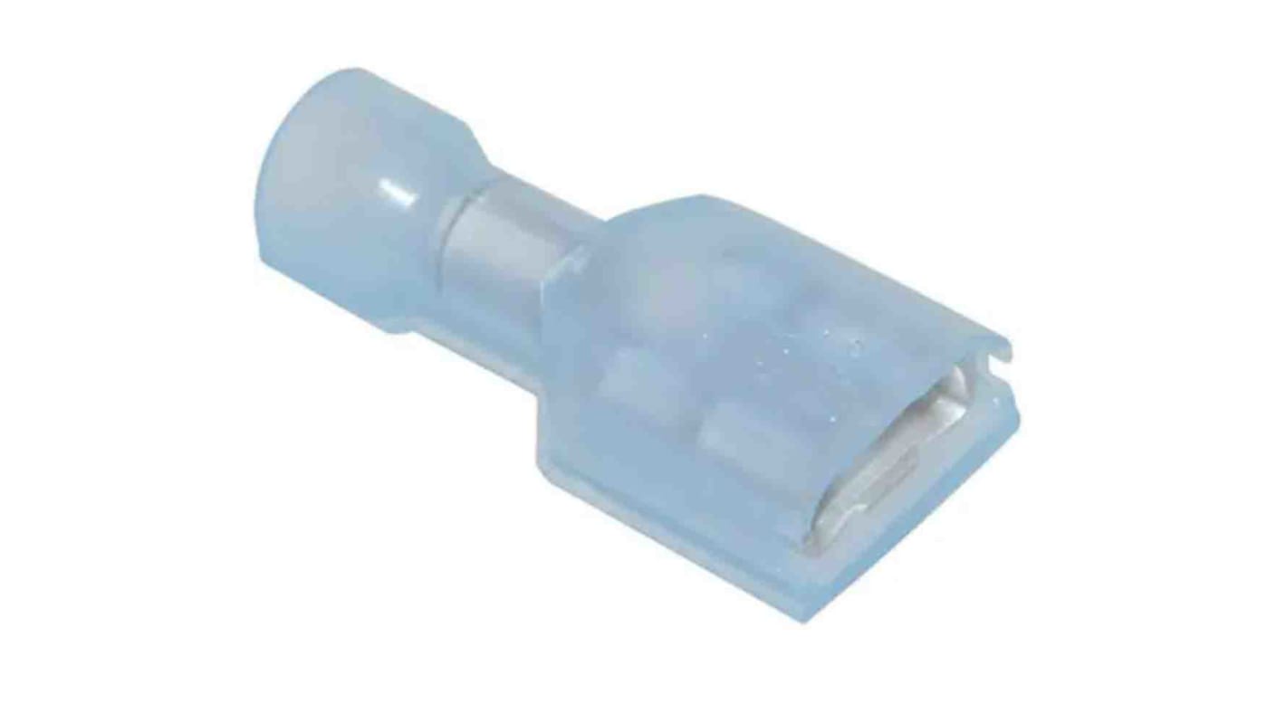 TE Connectivity Ultra-Fast .250 Blue Insulated Female Spade Connector, Receptacle, 6.35 x 0.81mm Tab Size, 1.3mm² to