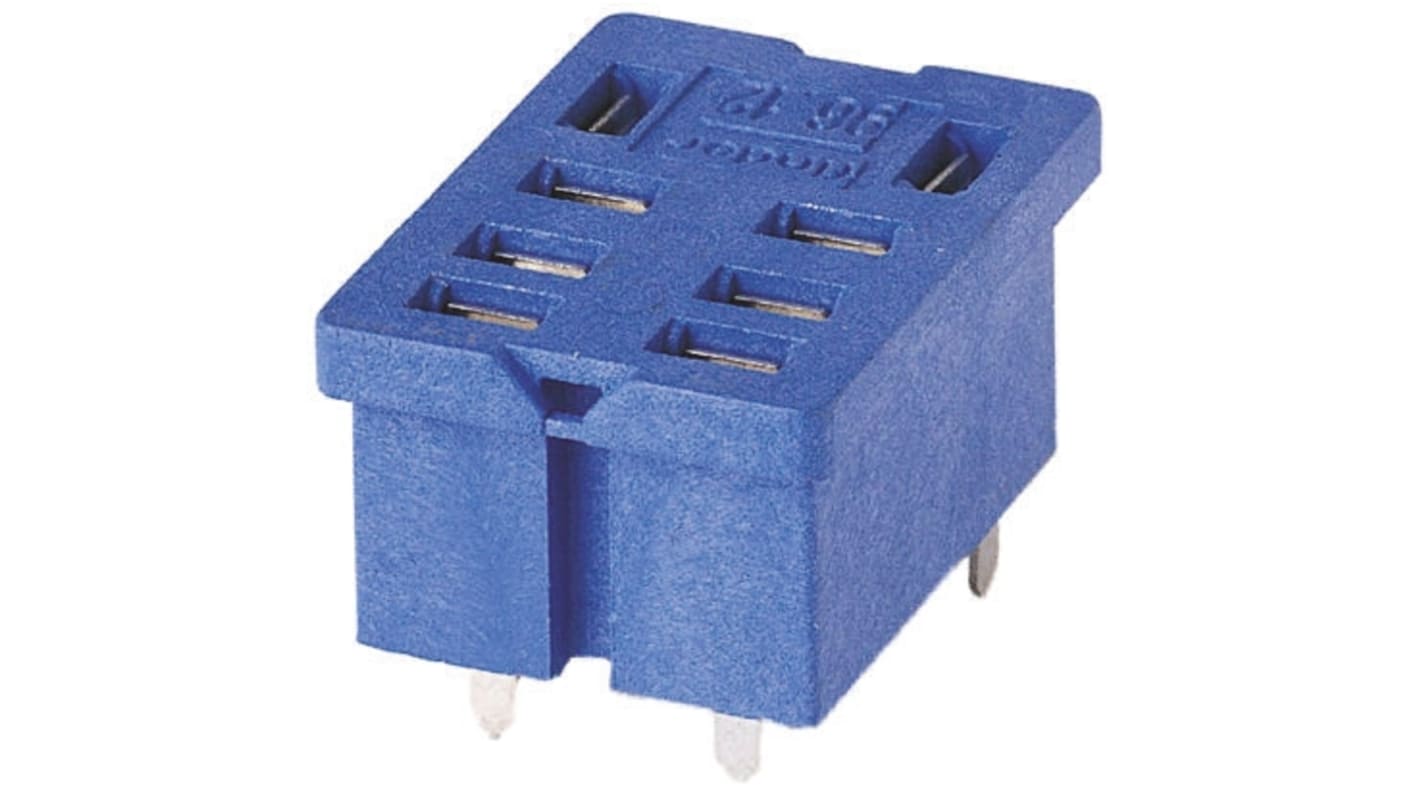 Finder 96 250V ac PCB Mount Relay Socket, for use with 56.32