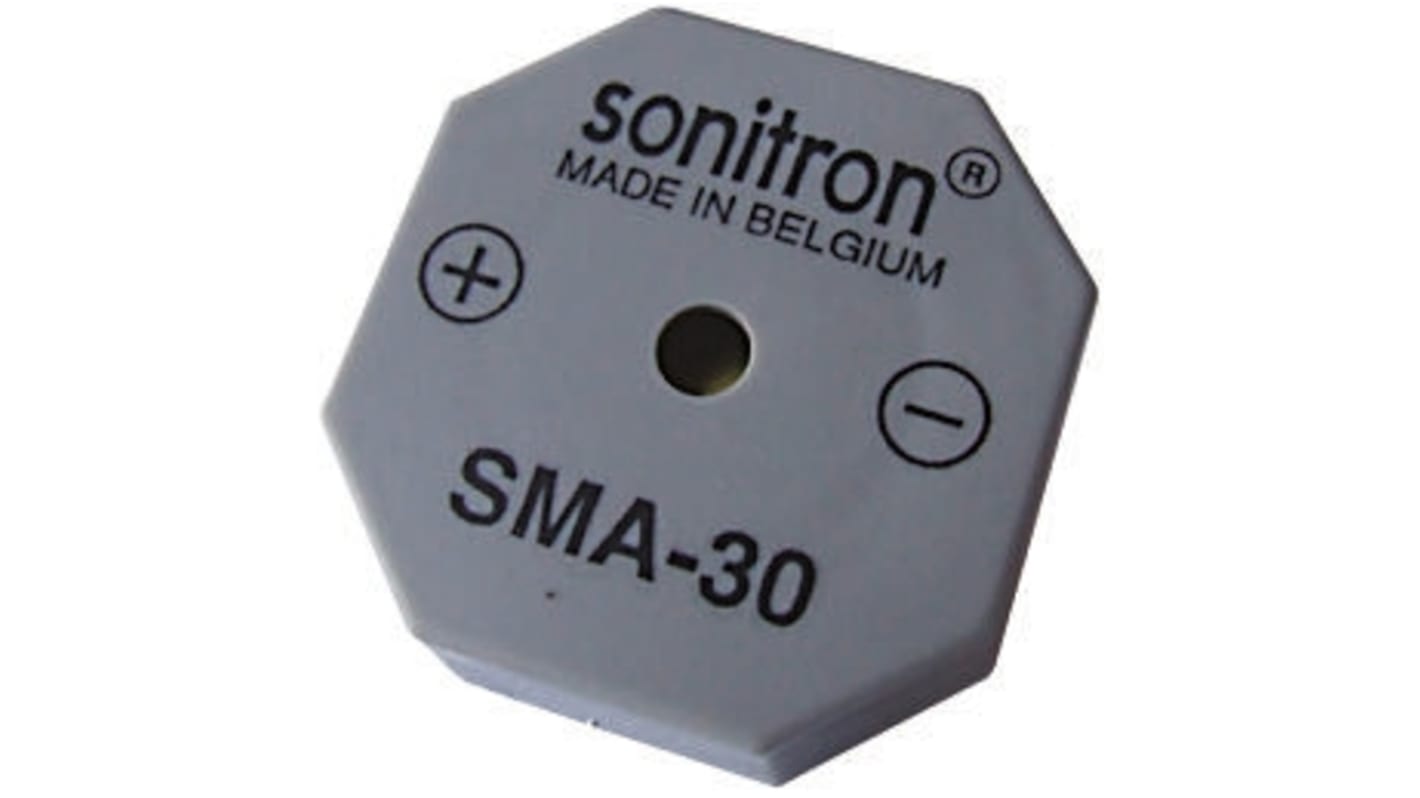 Cicalino Sonitron, 24V cc, 87dB, tono Continuo, Su foro