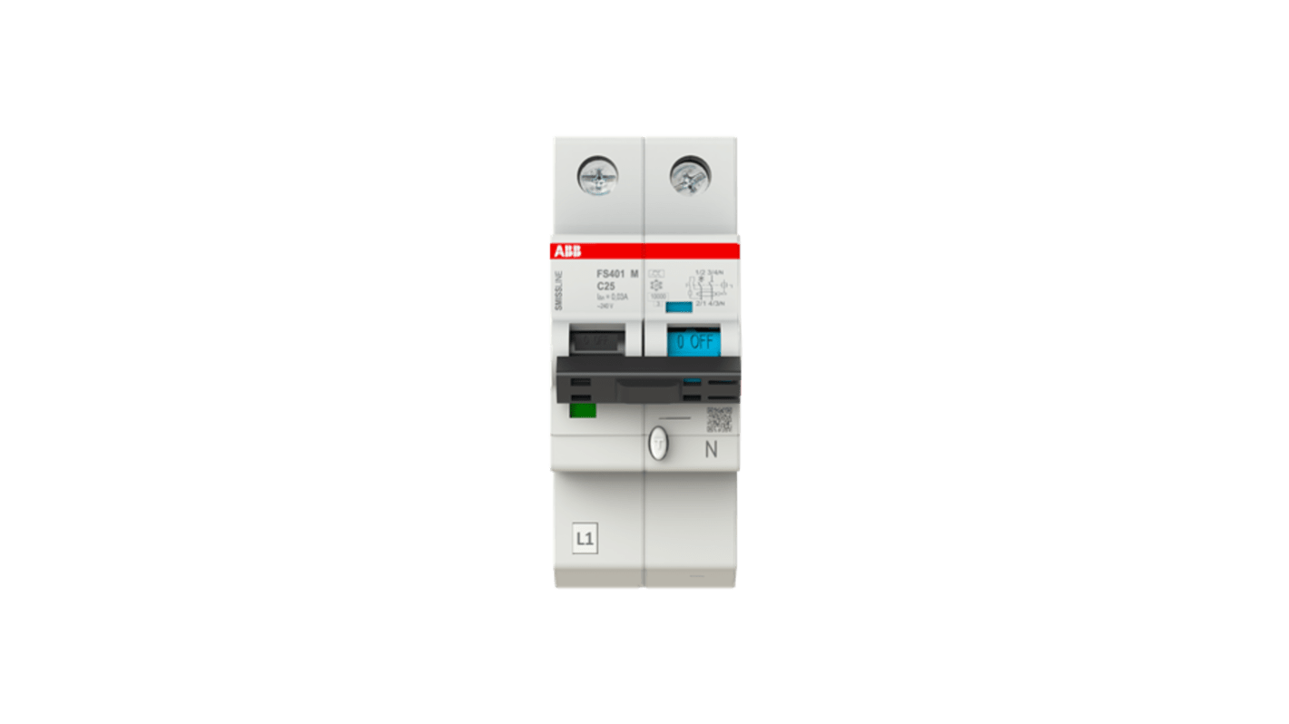 RCCB ABB, 2P, 25A, sensibilità 30mA, Tipo C