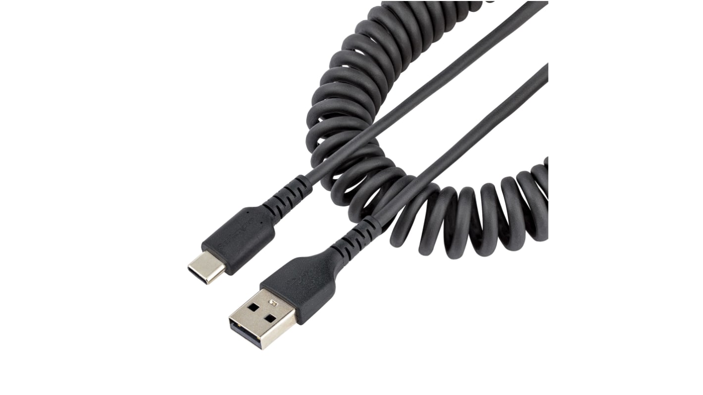 Cable USB 2.0 StarTech.com, con A. USB A Macho, con B. USB C Macho, long. 0.5m, color Negro