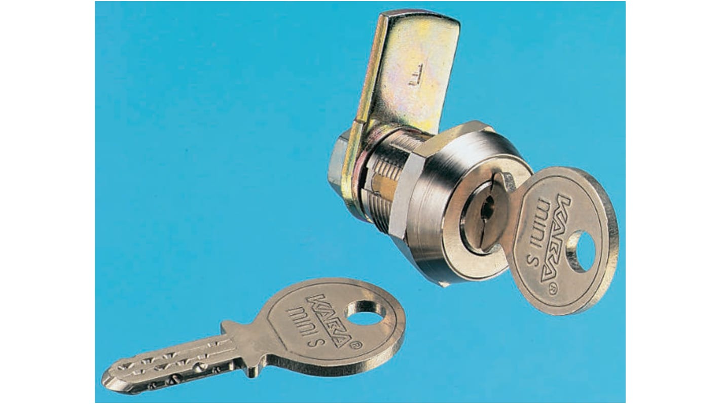 Kaba Camlock, 18mm Panel-to-Tongue, 21mm Cutout, Key Unlock