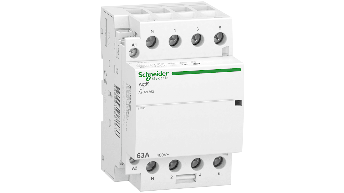 Stycznik 240 V AC Schneider Electric styki: 4 63 A 4NO A9C24763