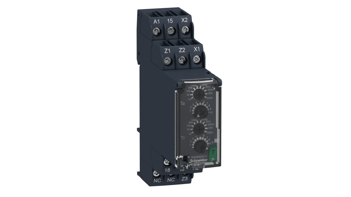 Schneider Electric Harmony Time Series DIN Rail Mount Timer Relay, 240V ac, 1-Contact, 0.05 Secs, 300 Hrs, SPDT