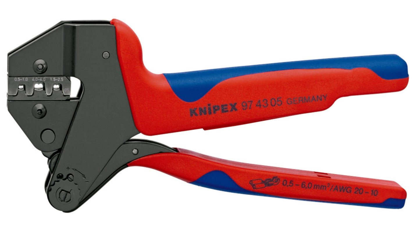 Pinza crimpatrice Knipex, Terminali ad anello non isolati