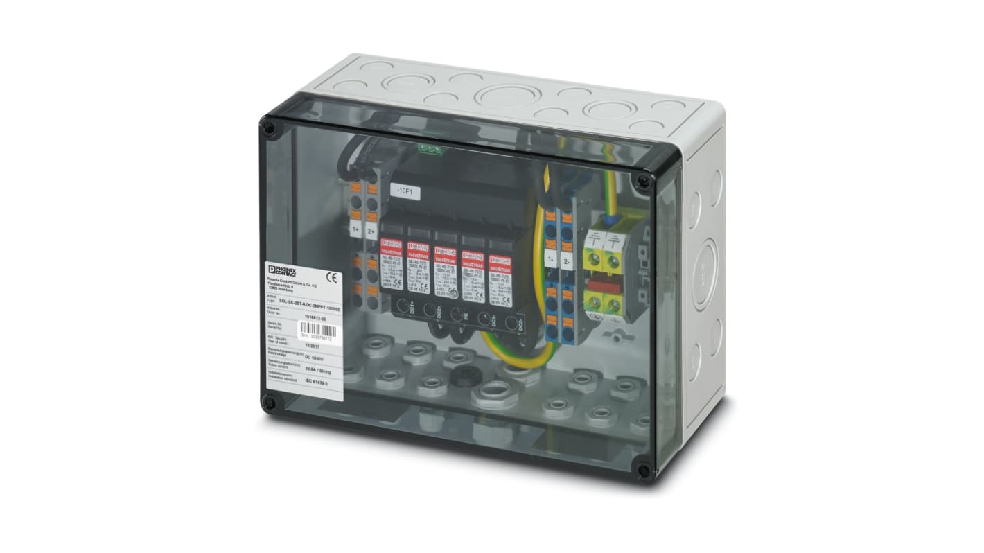 Caja de conexiones Phoenix Contact 1055628, Policarbonato, 111mm, 254mm, 180mm, 111 x 245 x 180mm, IP65