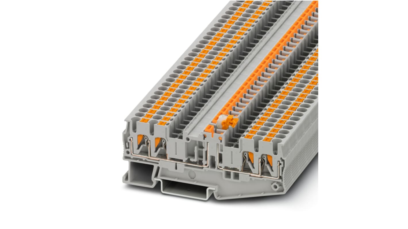Phoenix Contact 1081461 5-QUATTRO-MTB TMR, PT 2 Series Grey, 1-Level, Push In Termination