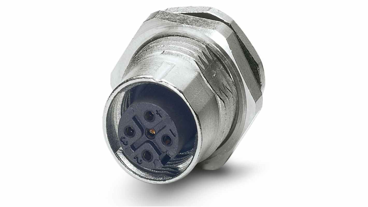 Phoenix Contact Circular Connector, 5 Contacts, Rear Mount, M12 Connector, Socket, IP67, SACC Series