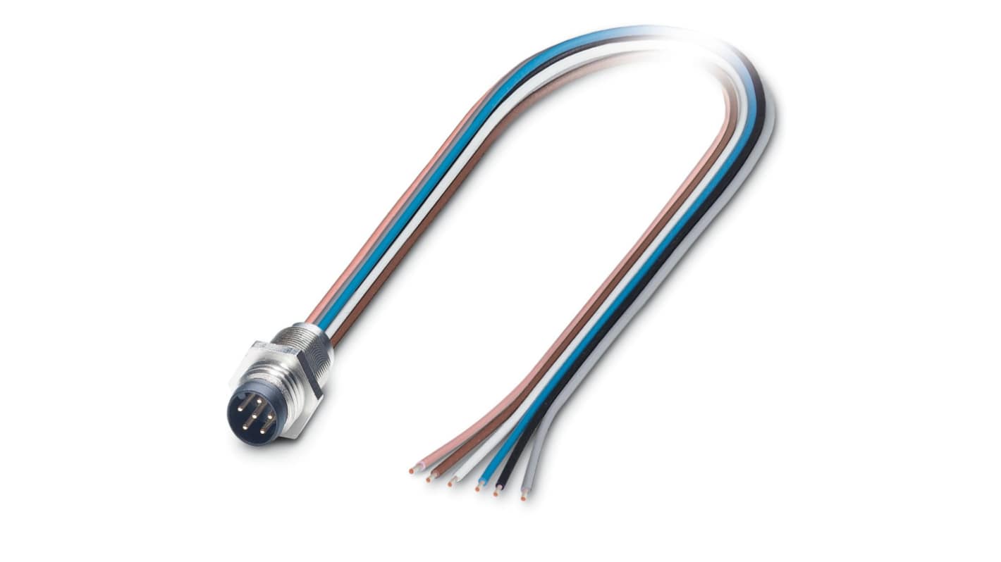 Connettore circolare Phoenix Contact, maschio, M8, 6 poli