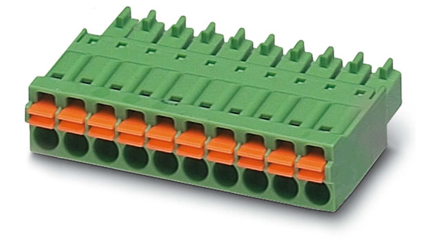 Phoenix Contact 62, PC 5/ 4-G-7 Series PCB Connector, 4-Contact, 3.5mm Pitch, Through Hole Mount, 1-Row