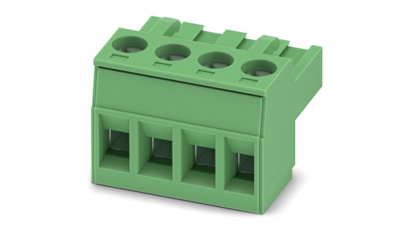 Phoenix Contact, 5mm Pitch, 5/ 5-ST-3, 5 GY7035, MC 1, 4 Way, Pluggable Terminal Block, Plug, Through Hole, 1779851