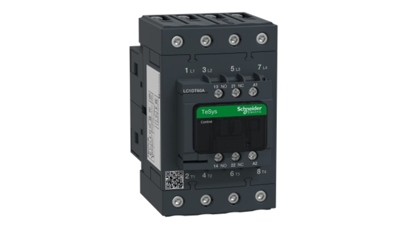 Schneider Electric TeSys D Contactor, 230 V ac Coil, 4-Pole, 60 A, 4NO