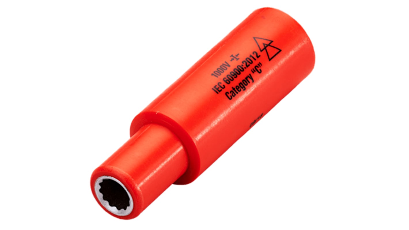 ITL Insulated Tools Ltd 1/4 in Drive 4.5mm Insulated Deep Socket, 12 point, VDE/1000V, 65 mm Overall Length