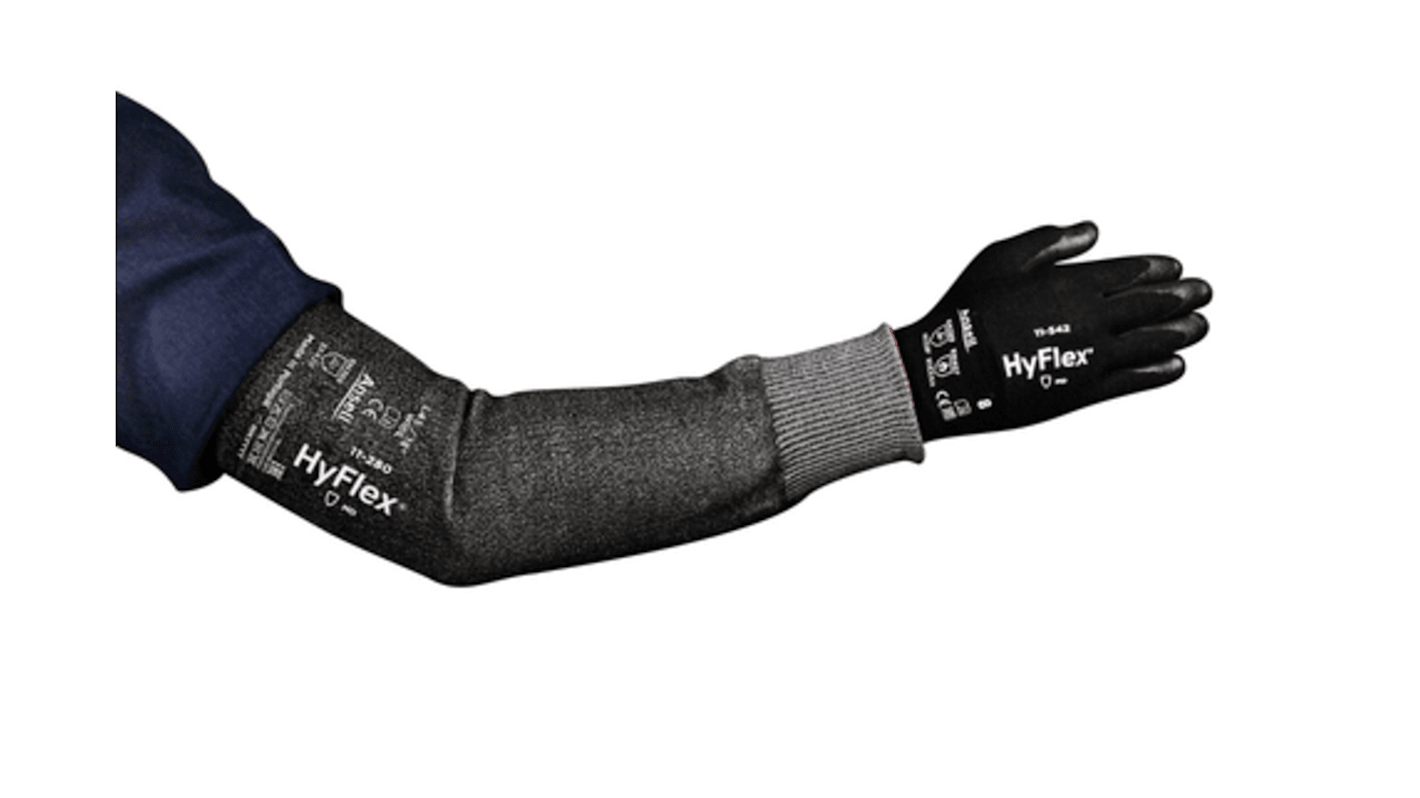 Ansell 11-280 Grey Reusable HPPE Arm Protector for Automotive Industry, Machinery & Equipment Industry, Metal Industry
