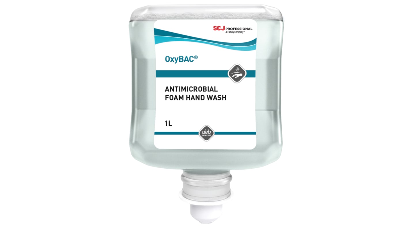Jabón en espuma para manos SCJ Professional OxyBAC® FOAM, Cartucho de 1L, fragancia , Sin Perfume