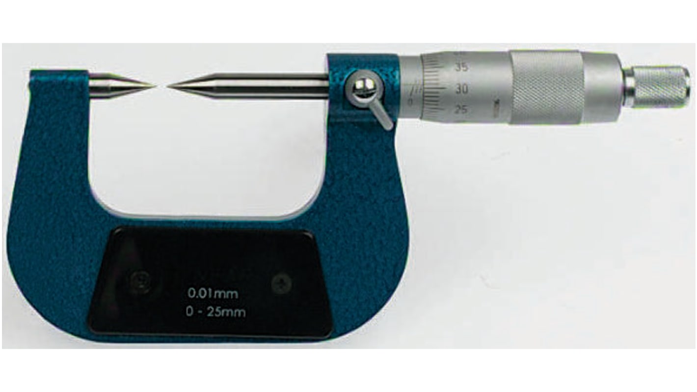 RS PRO External Micrometer, Range 0 mm →25 mm, With UKAS Calibration