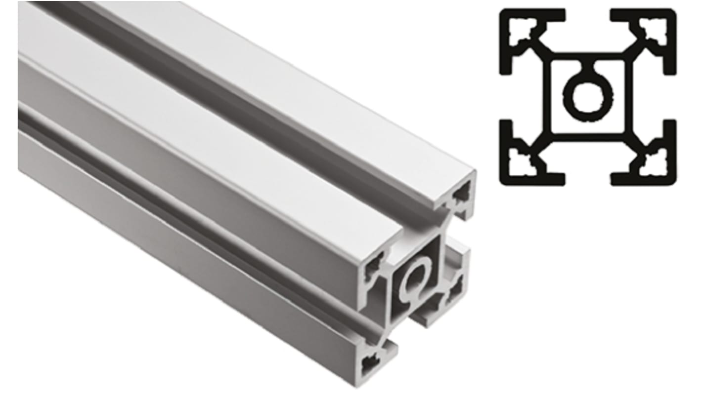 Perfil de Aluminio Plateado, perfil de 44 x 44 mm x 1000mm de longitud