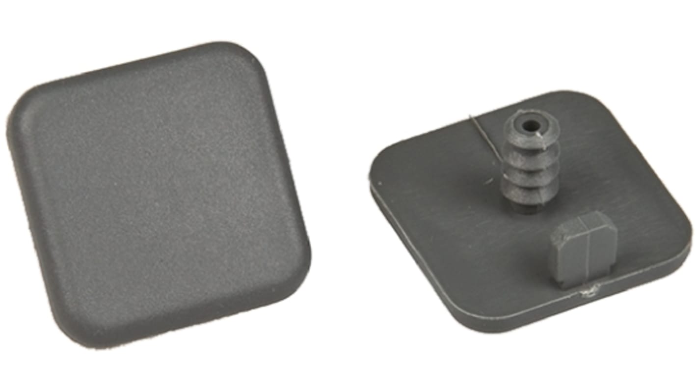 FlexLink Grey Square End Cap, 22 mm Strut Profile, 5.5mm Groove