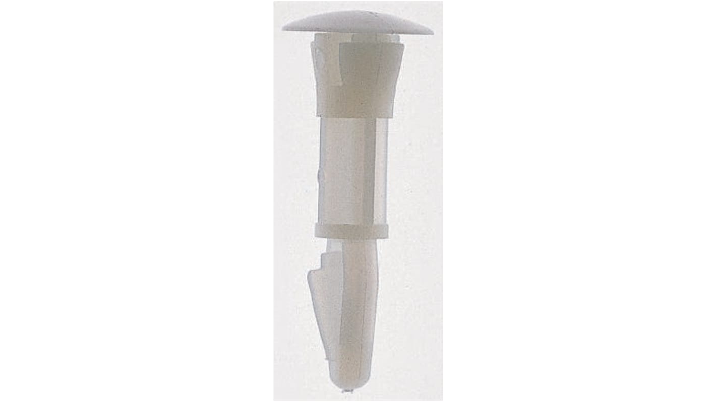 CRLCBSR 12 01, 19mm High Nylon PCB Support Pillar for 4mm PCB Hole, 12.7mm Base