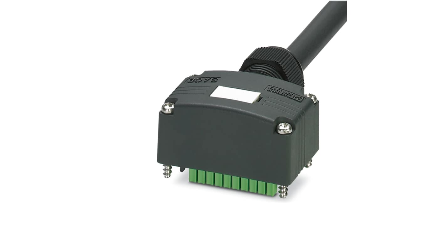 Phoenix Contact Connector Hood, M12, 5m cable, 6 port