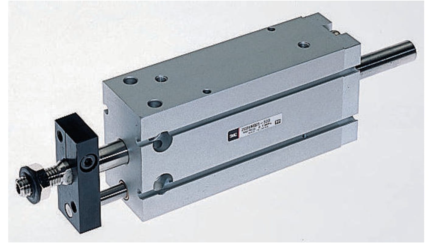 SMC Pneumatic Piston Rod Cylinder - 20mm Bore, 50mm Stroke, ZCUK Series, Double Acting