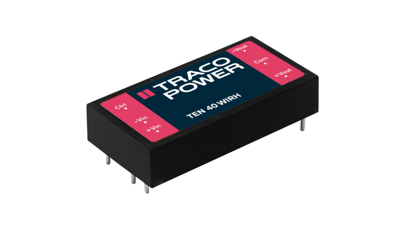 Przetwornica izolowana DC-DC, 40W, Uwe 36 → 160 V dc, Uwy 5.1V dc Tak, TRACOPOWER Nie