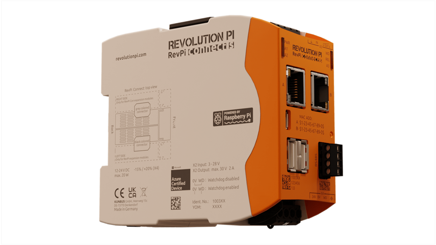Computer industriale Revolution PI RevPi Connect S 96 x 45 x 110,5 mm 1,5 GHz, RAM 16GB (Flash) / 1GB (RAM),