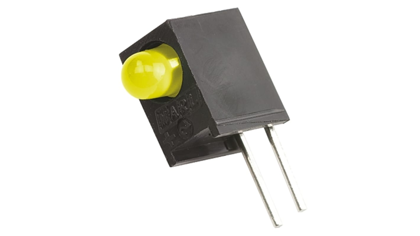 Marl 113-311-04, Yellow Right Angle PCB LED Indicator, Through Hole 2.1 V