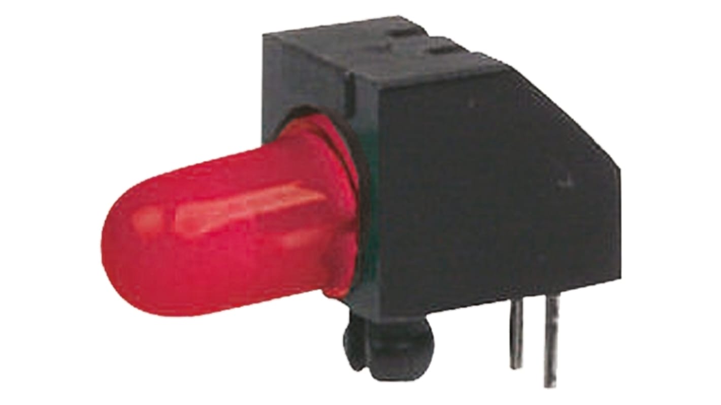 Marl PCB指示灯, 红光, 直角1灯珠, 通孔安装, 2针, 2 V, 16.2 x 8 x 8mm