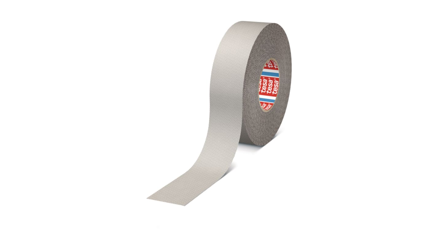 Tesa 04863-00000-03 Paketband, Silikon-beschichtetes Tuch, Grau, Stärke 620μm, 50mm x 25m