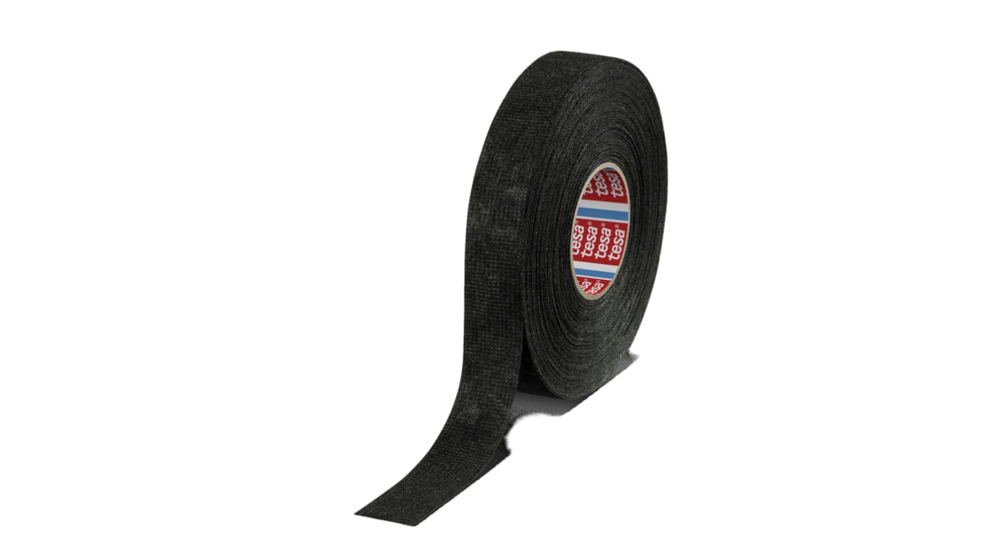 Tesa 51608 Black PET Fleece Electrical Tape, 19mm x 25m