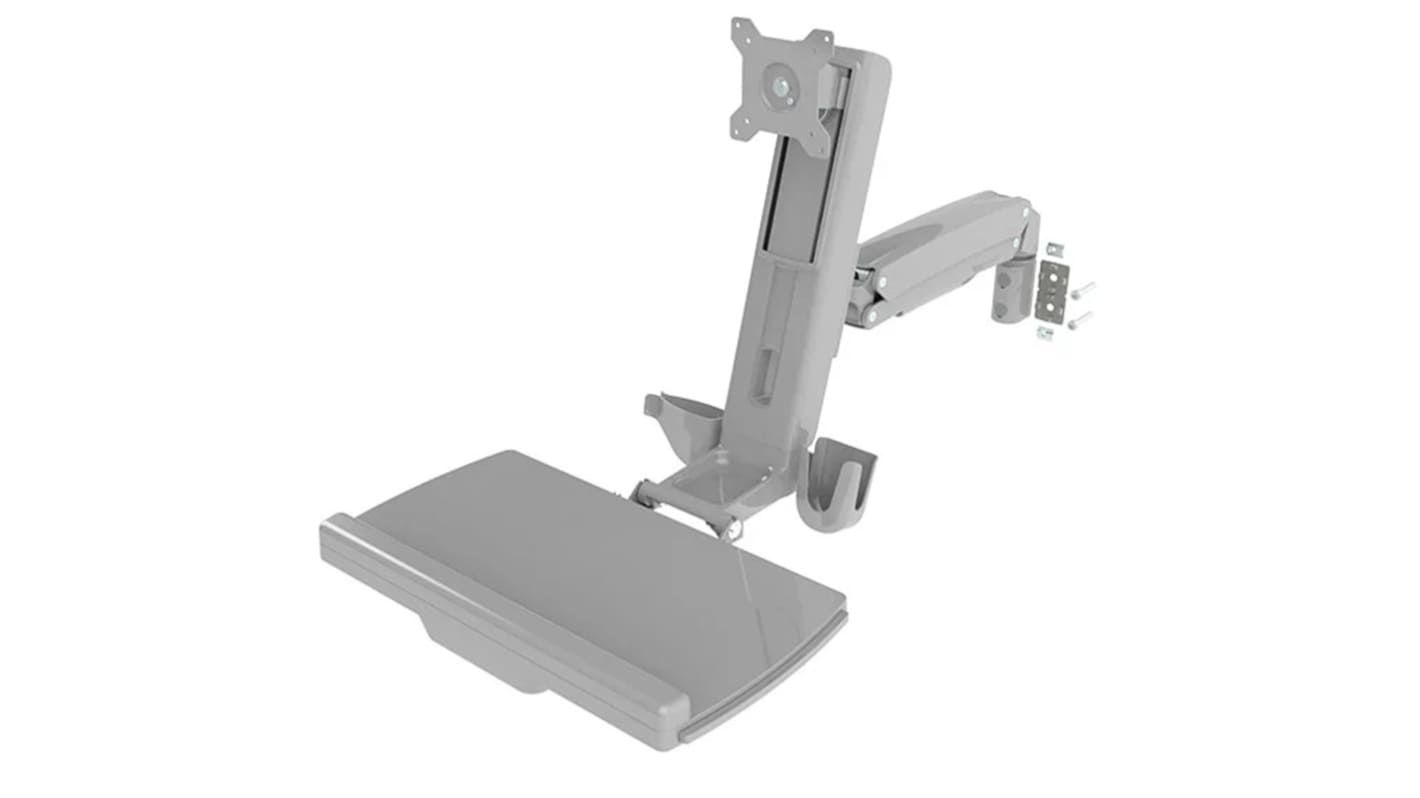 RS PRO Sit-Stand Workstation, Max 30in Monitor, 1 Supported Display(s) With Extension Arm