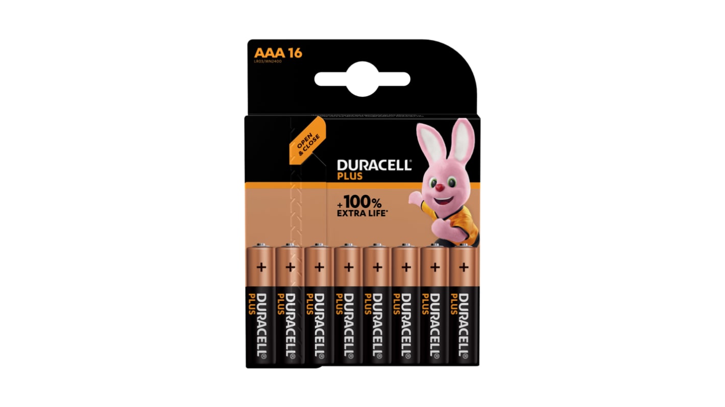 Batteria AAA Duracell, 1.5V, Alcalina al diossido di manganese