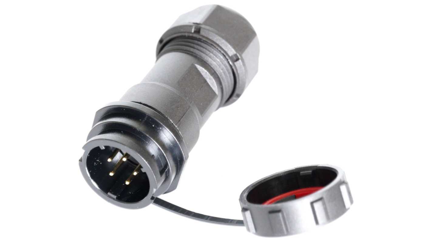 Conector circular RS PRO macho de 5 vías hembra, montaje aéreo, IP67