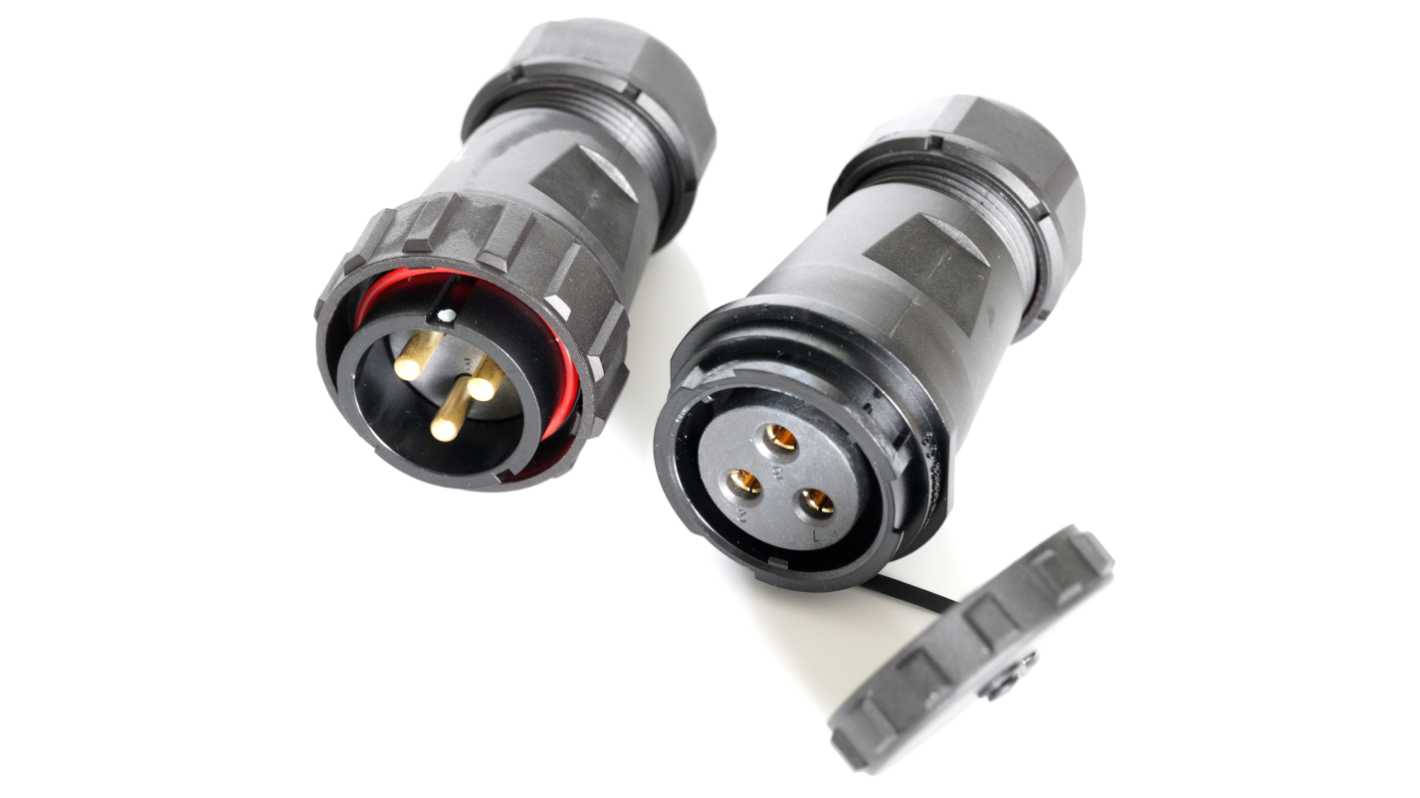 RS PRO Circular Connector, 3 Contacts, Cable Mount, Plug and Socket, Male and Female Contacts, IP67