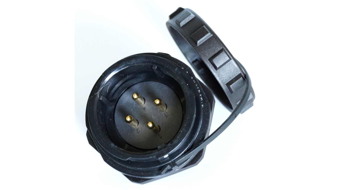 RS PRO Circular Connector, 4 Contacts, Front Mount, Socket, Male, IP67