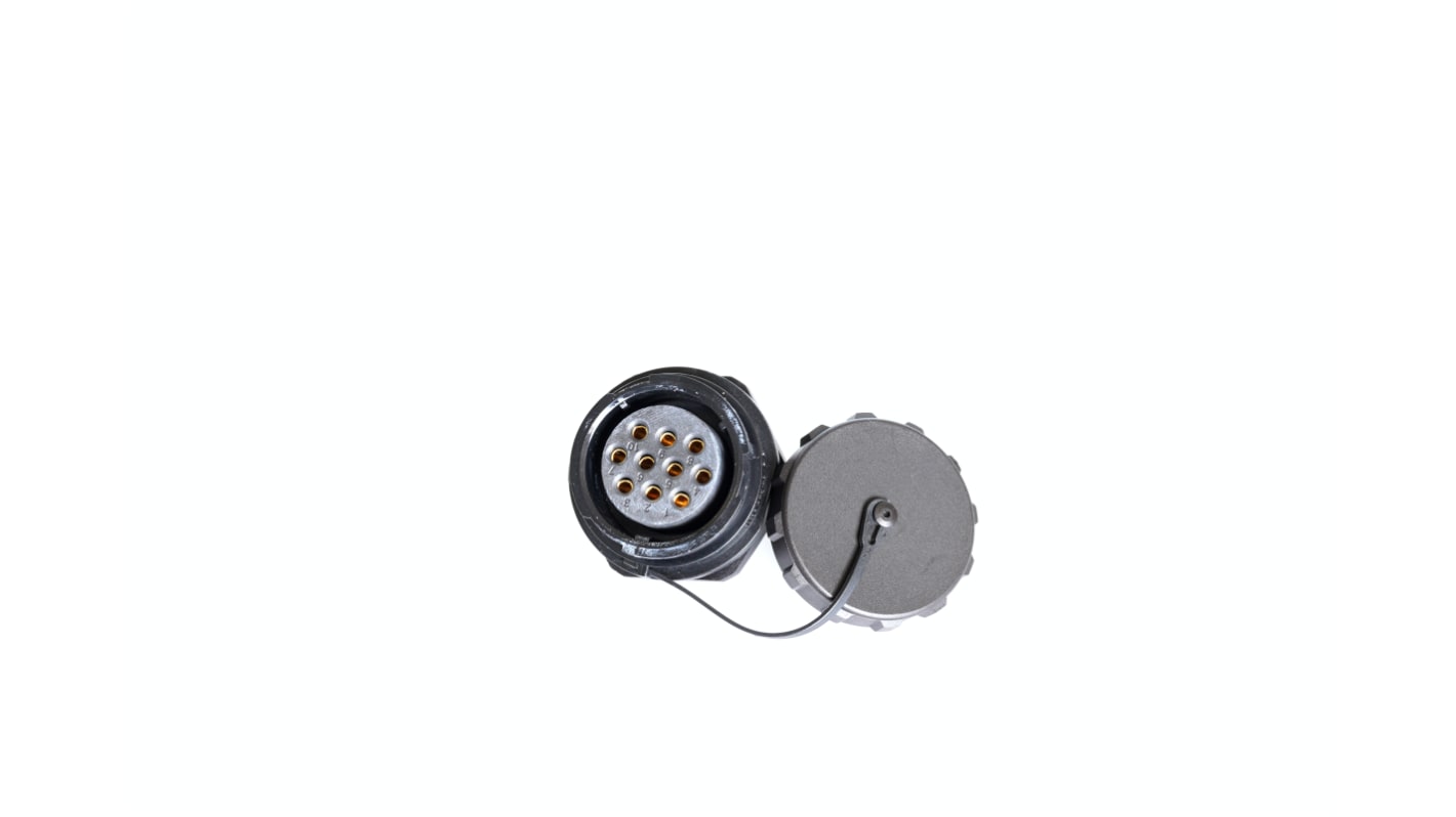 Conector circular RS PRO hembra de 10 vías hembra, Montaje frontal, IP67