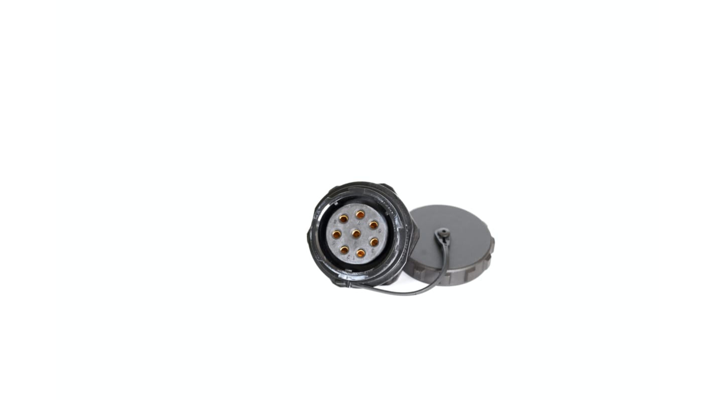 Conector circular RS PRO hembra de 8 vías hembra, Montaje frontal, IP67
