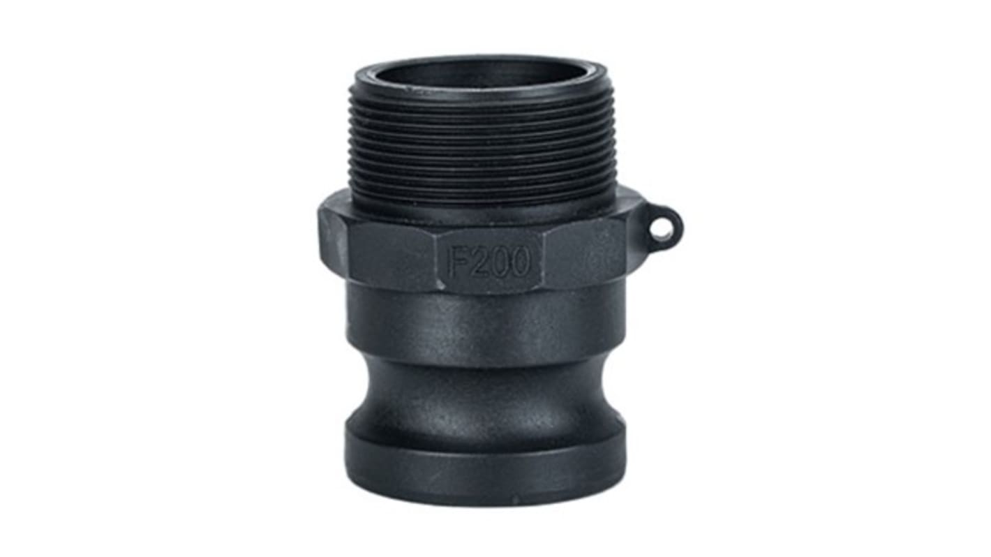 RS PRO Polypropylene Resin Male Pneumatic Quick Connect Coupling, BSPP 1 in Thread