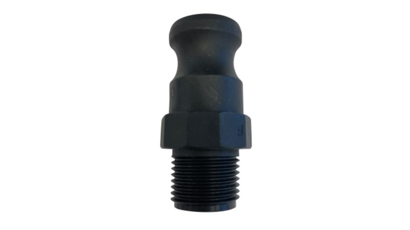 RS PRO Polypropylene Resin Male Pneumatic Quick Connect Coupling, BSPT 1 1/2 in Thread