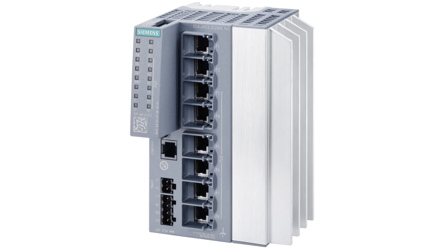 Siemens Managed 8 Port Network Switch With PoE