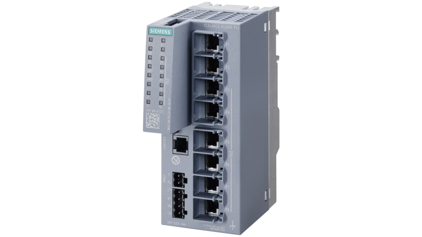 Siemens Managed 8 Port Network Switch With PoE