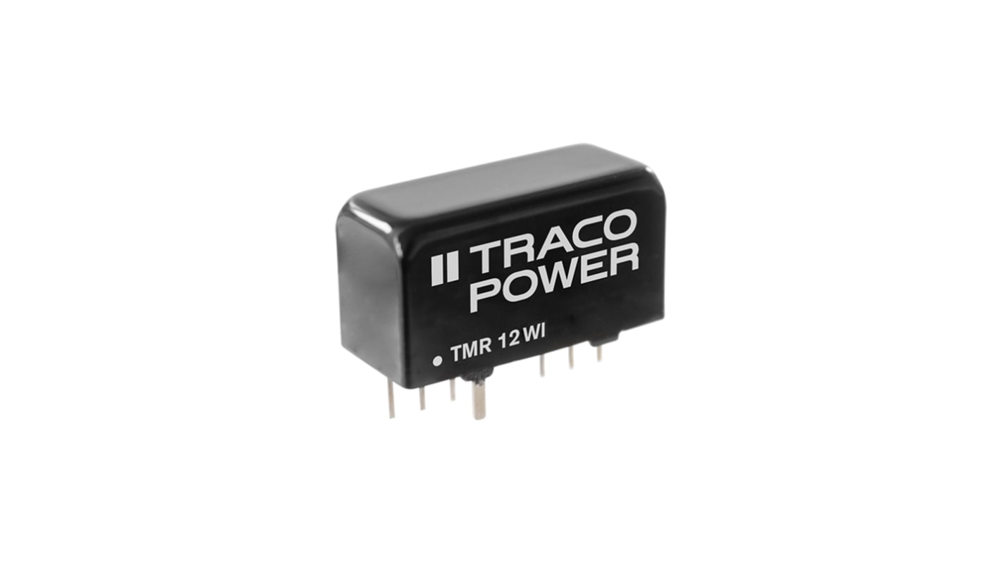 TRACOPOWER TMR 12WI DC-DC Converter, 24V dc/ 500mA Output, 9 → 36 V dc Input, 12W, PCB Mount, +85°C Max Temp